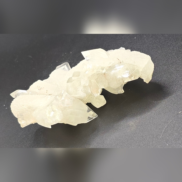 Apophyllite w/ Clear Quartz & Green Calcite - Picture 6 of 6